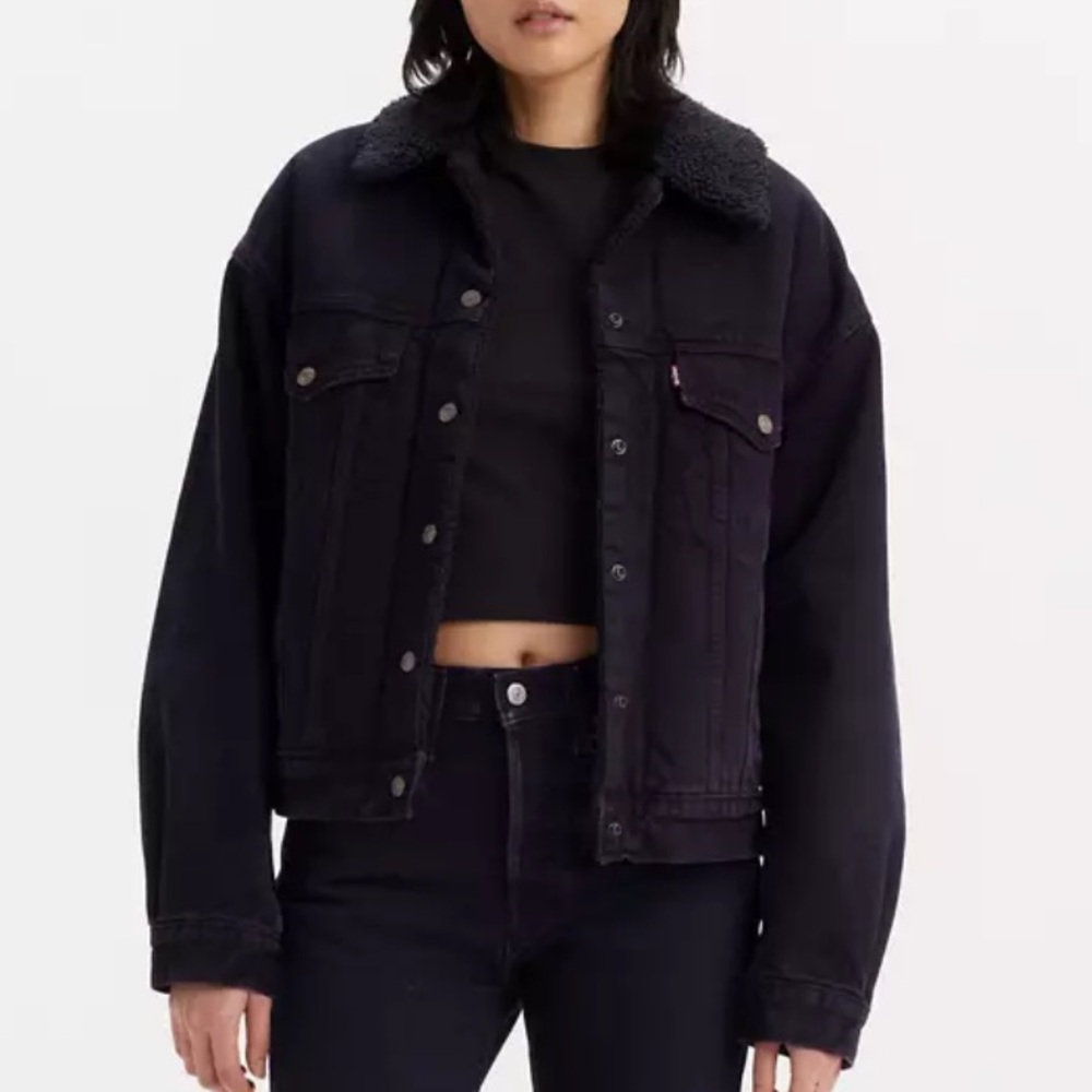 Levi’s Premium '90S SHERPA TRUCKER JACKET - Black